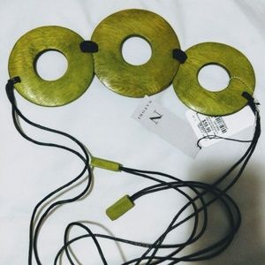 Women's Green Natori Wood Belt